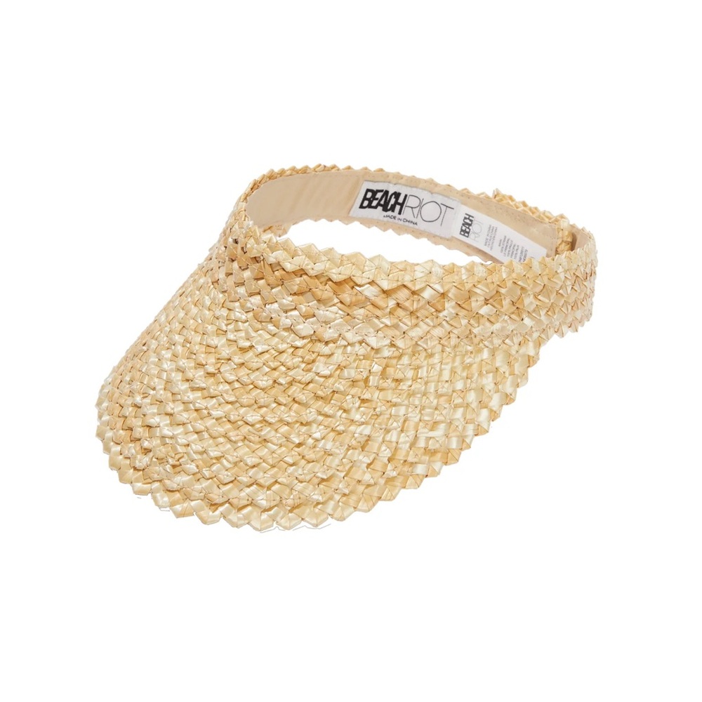Beach Riot Straw Visor - Natural Beige